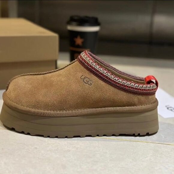 🌰BNIB UGG Tazz chestnut platform slippers - womens - Picture 5 of 7